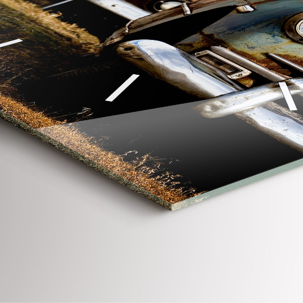 Horloge murale carrée Vieilles voitures