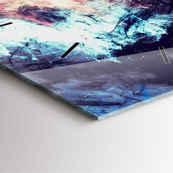 Pendule carrée en verre Peinture abstraite