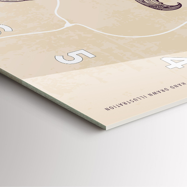 Pendule carrée en verre Homme avec une pipe