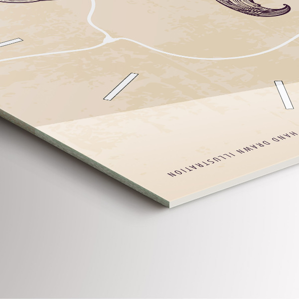 Pendule carrée en verre Homme avec une pipe