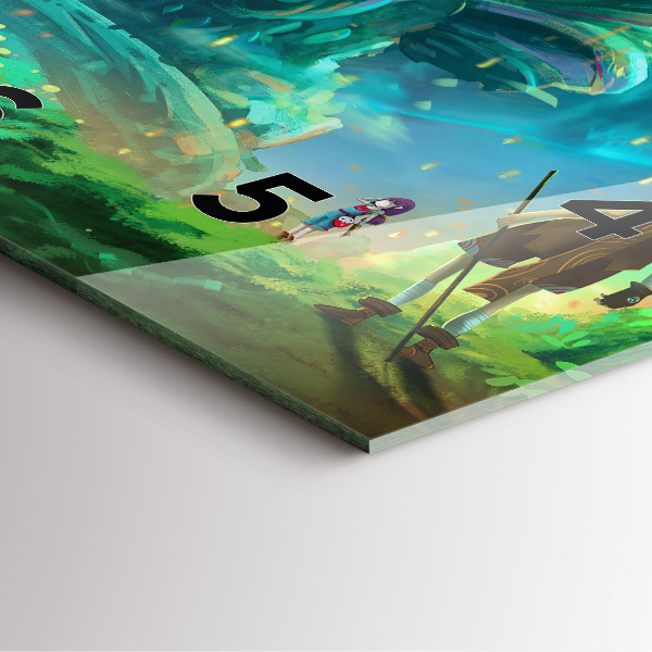 Pendule carrée en verre Enfants dans la forêt