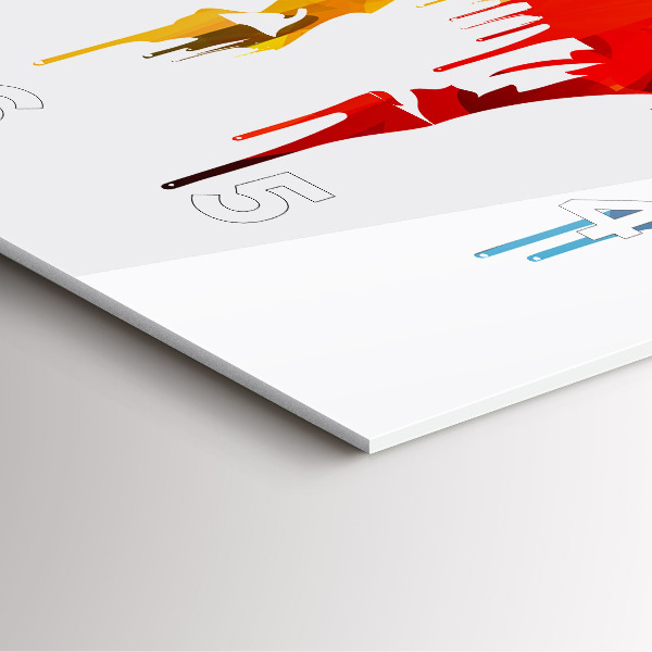 Pendule carrée en verre Éléphant peint en couleurs