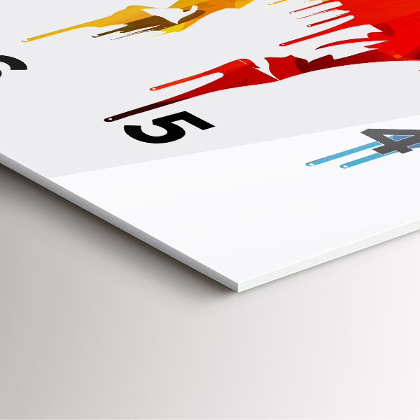 Pendule carrée en verre Éléphant peint en couleurs