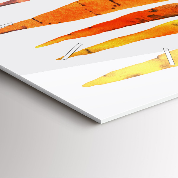 Pendule carrée en verre Illustration de carotte