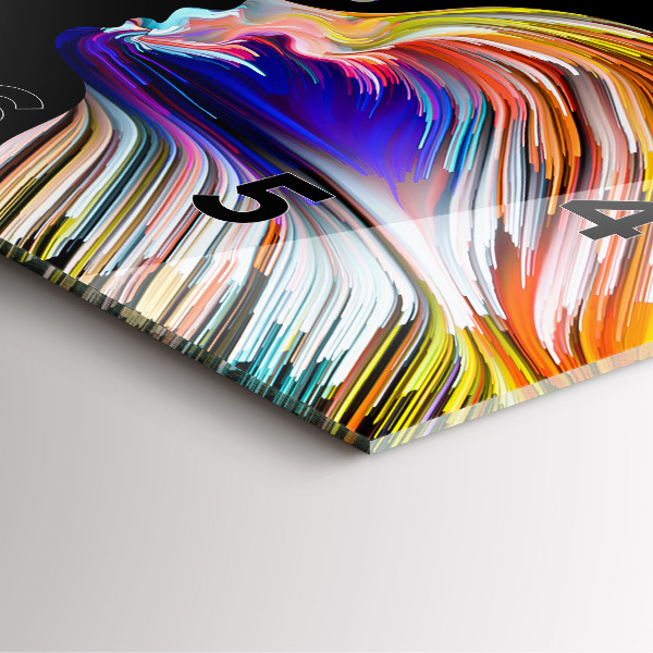 Pendule carrée en verre 'L''art émotionnel'