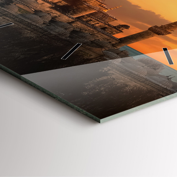 Pendule carrée en verre Mosquée à Istanbul