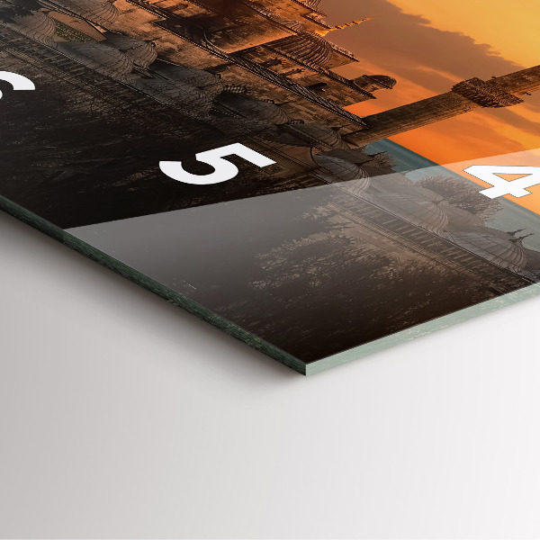 Pendule carrée en verre Mosquée à Istanbul