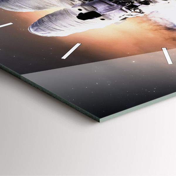 Pendule carrée en verre 'Astronaute dans l''espace'