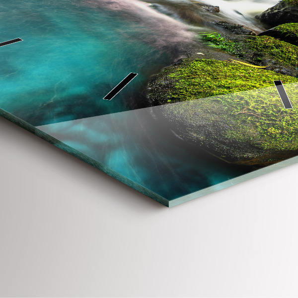 Pendule carrée en verre Cascade Thaïlande