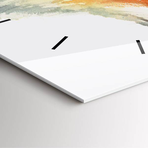 Pendule carrée en verre Aquarelle jeune renard