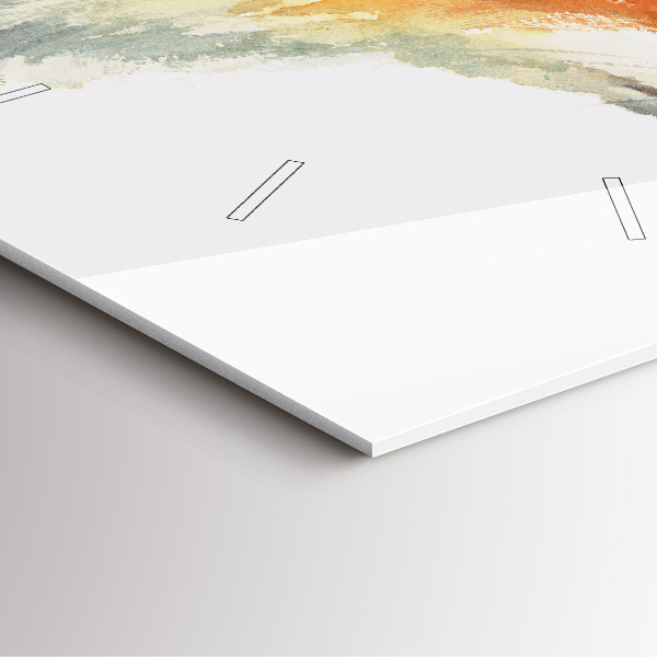 Pendule carrée en verre Aquarelle jeune renard