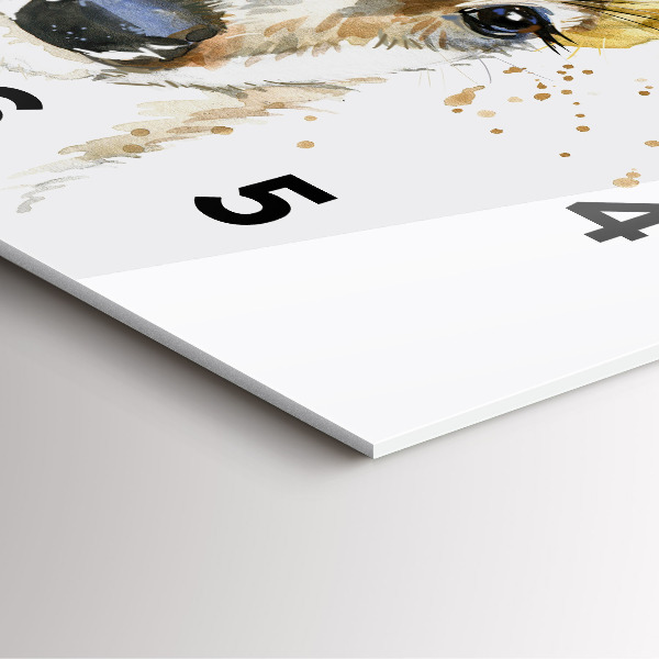 Pendule carrée en verre Un cerf