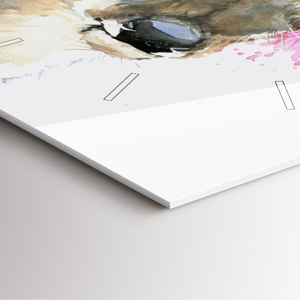 Pendule carrée en verre Cerf des forêts