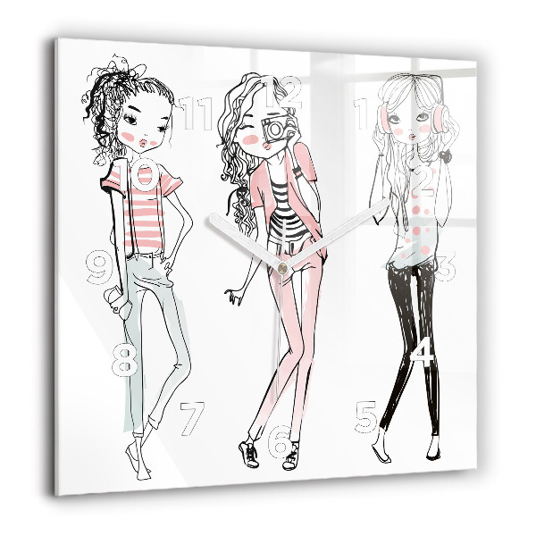 Pendule carrée en verre Mode féminine