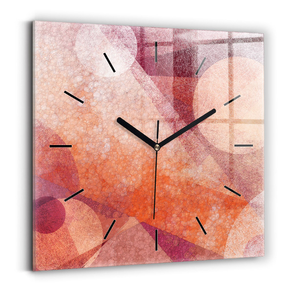 Horloge murale carrée Abstraction géométrique