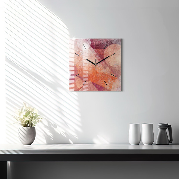Horloge murale carrée Abstraction géométrique