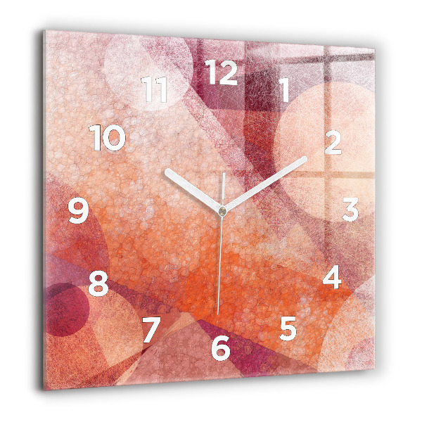 Horloge murale carrée Abstraction géométrique