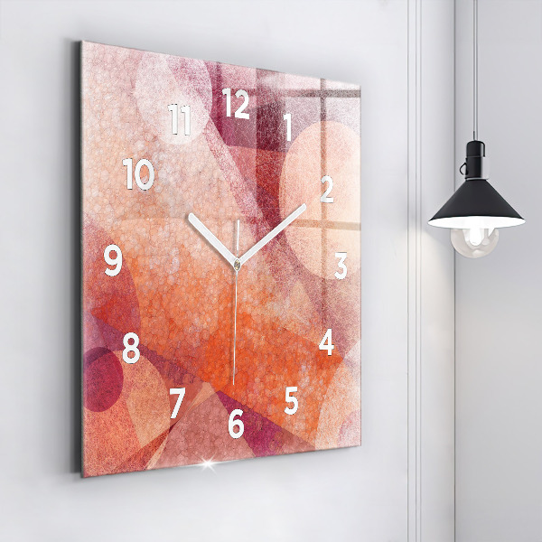 Horloge murale carrée Abstraction géométrique