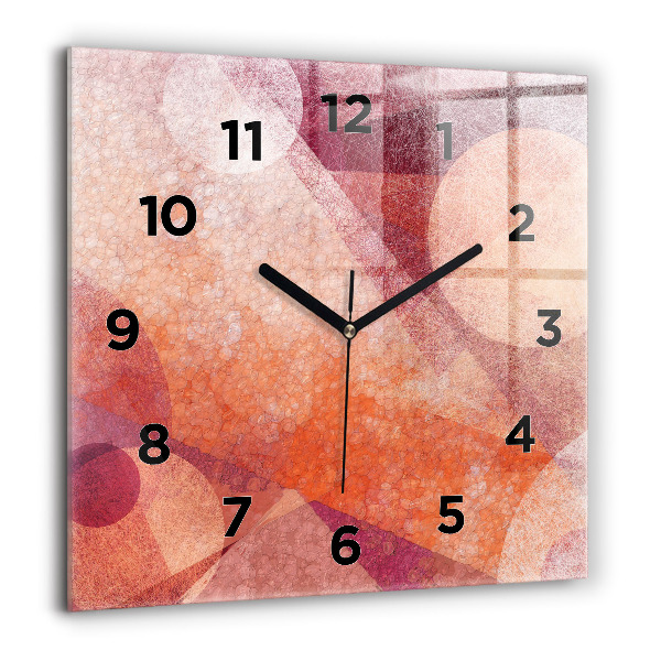 Horloge murale carrée Abstraction géométrique