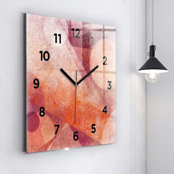 Horloge murale carrée Abstraction géométrique