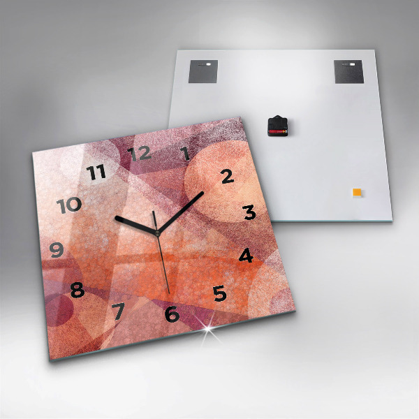 Horloge murale carrée Abstraction géométrique