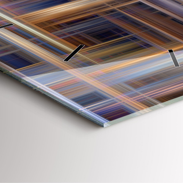 Horloge murale carrée Géométrie abstraite