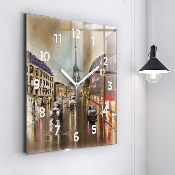 Horloge murale carrée Architecture de la ville de Paris