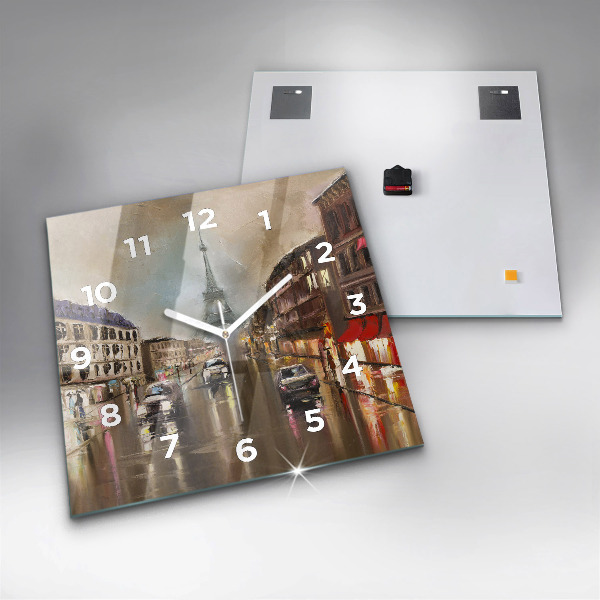Horloge murale carrée Architecture de la ville de Paris