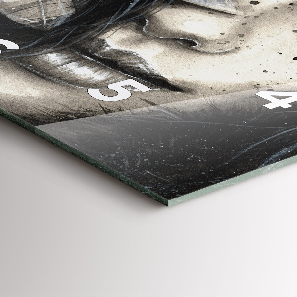 Horloge murale carrée Portrait peint