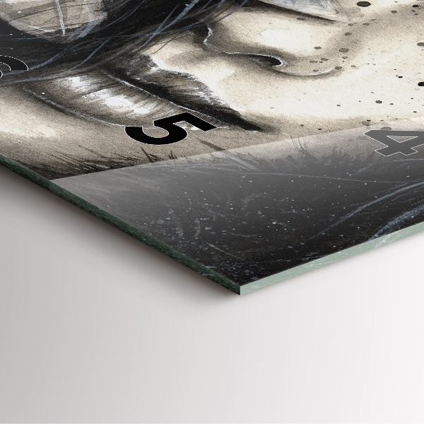 Horloge murale carrée Portrait peint