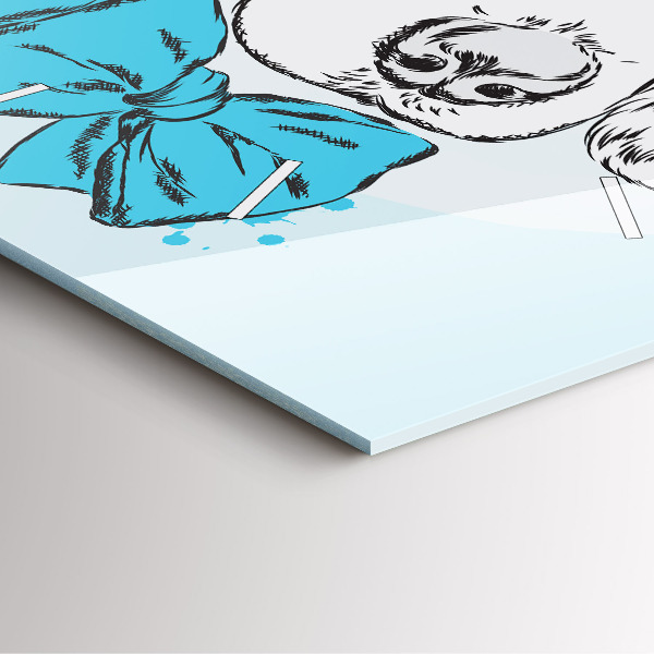 Horloge murale carrée Chiot