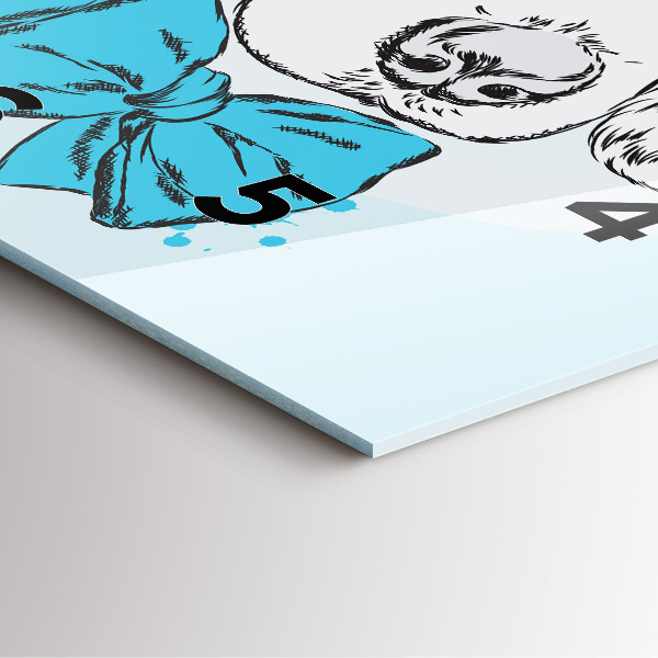 Horloge murale carrée Chiot