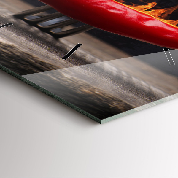 Horloge murale carrée poivre pepperoni