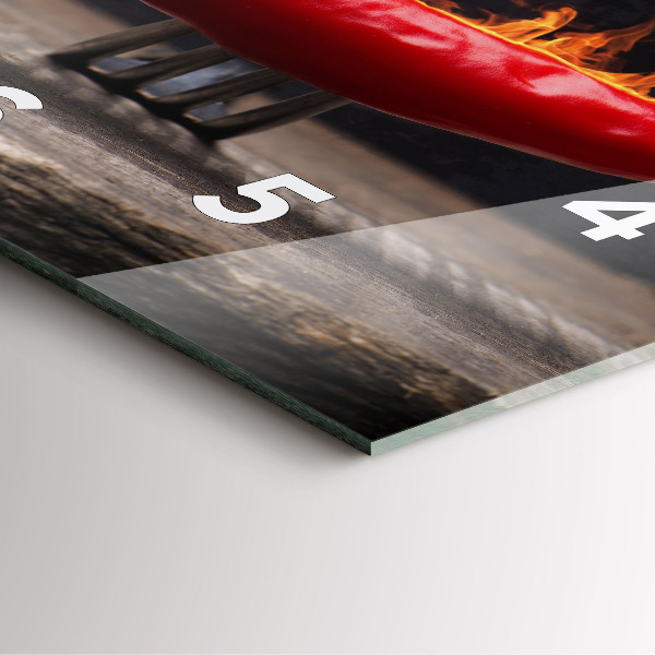 Horloge murale carrée poivre pepperoni