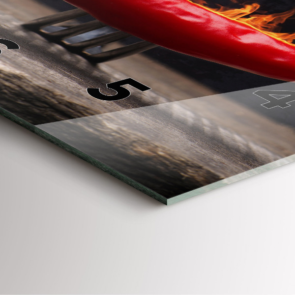 Horloge murale carrée poivre pepperoni