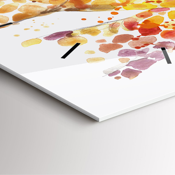 Horloge murale carrée Girafe - aquarelle