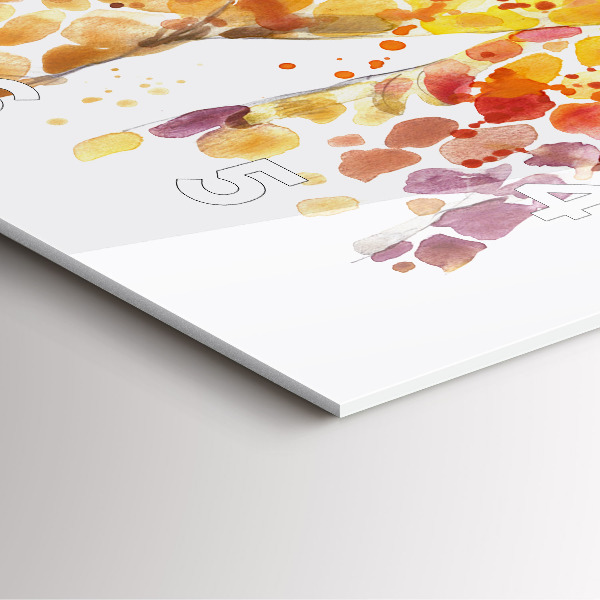 Horloge murale carrée Girafe - aquarelle