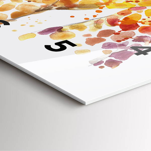 Horloge murale carrée Girafe - aquarelle