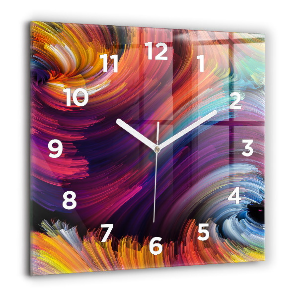 Horloge murale carrée 'Salle d''abstraction'