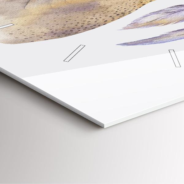 Horloge murale carrée Tête de cerf et fleurs