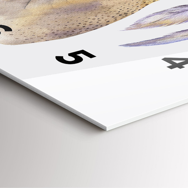 Horloge murale carrée Tête de cerf et fleurs