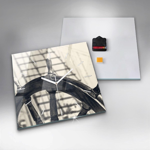 Horloge murale carrée Navire antique