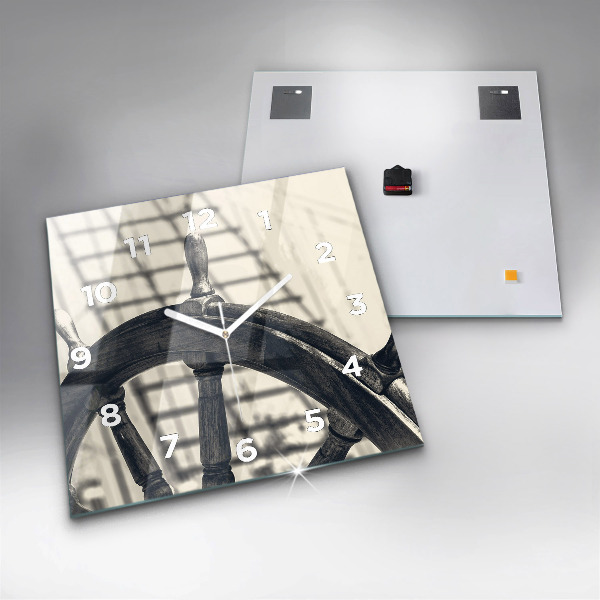 Horloge murale carrée Navire antique