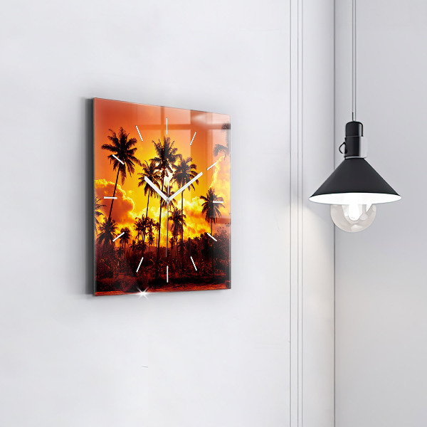 Horloge murale carrée Thaïlande Plage de Klong Prao