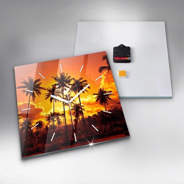 Horloge murale carrée Thaïlande Plage de Klong Prao