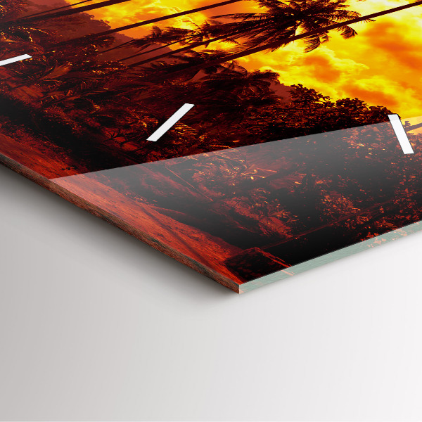 Horloge murale carrée Thaïlande Plage de Klong Prao