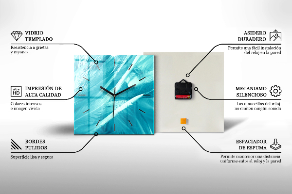 Horloge murale carrée Combat robot contre samouraï