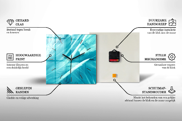 Horloge murale carrée Combat robot contre samouraï