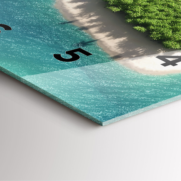 Horloge murale carrée Île du Cœur