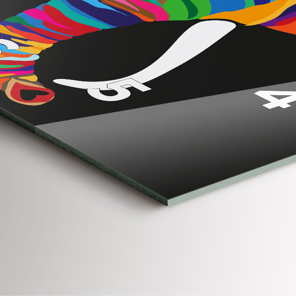 Horloge murale carrée Éléphant coloré